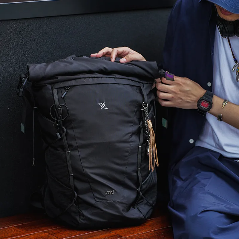 GYXX Nylon Backpack Regular Unisex Starhide Black/Twilight Green/Sunny Mountain Blue-3