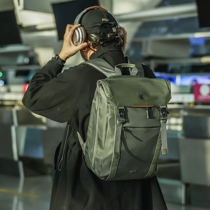 GYXX Nylon Backpack Laptop Bag Regular Men's Radiant Black/Alpine Green-4
