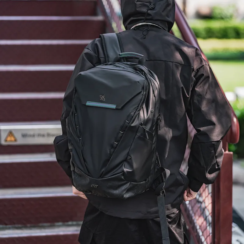 GYXX Membrana Dermalis Backpack Handbag Tubas Men's Flare Night Black/Frost Moon White-3