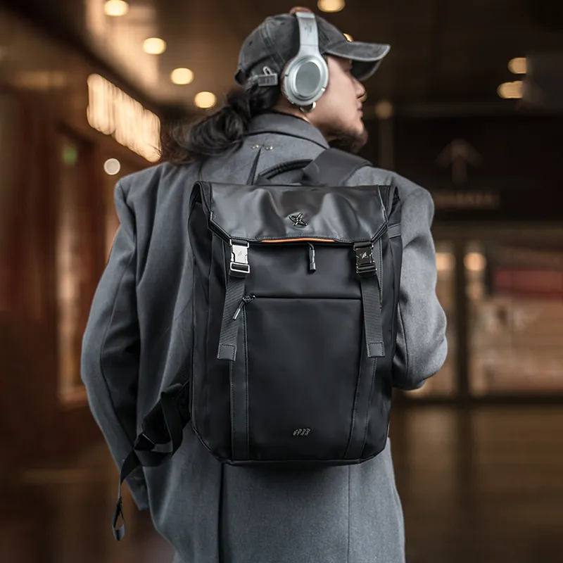 GYXX Nylon Backpack Laptop Bag Regular Men's Radiant Black/Alpine Green-2