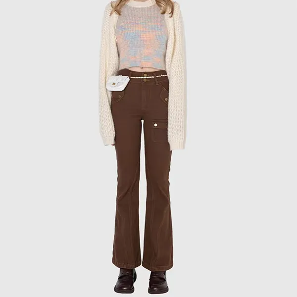 ONOFFON Jeans Women's Dark Brown-2