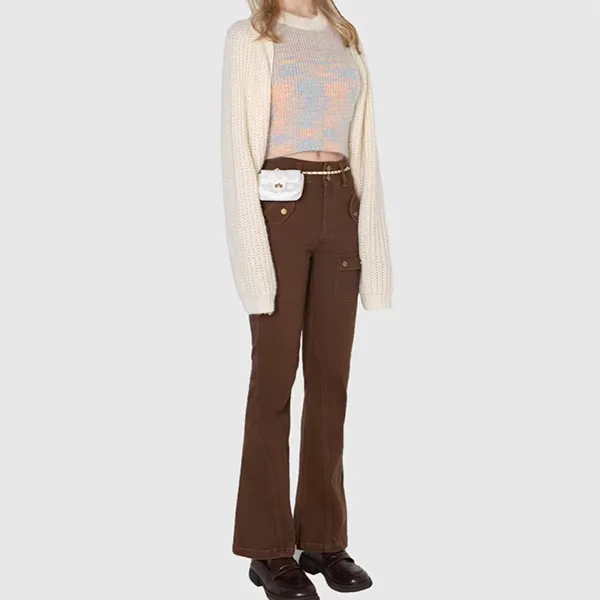 ONOFFON Jeans Women's Dark Brown-4