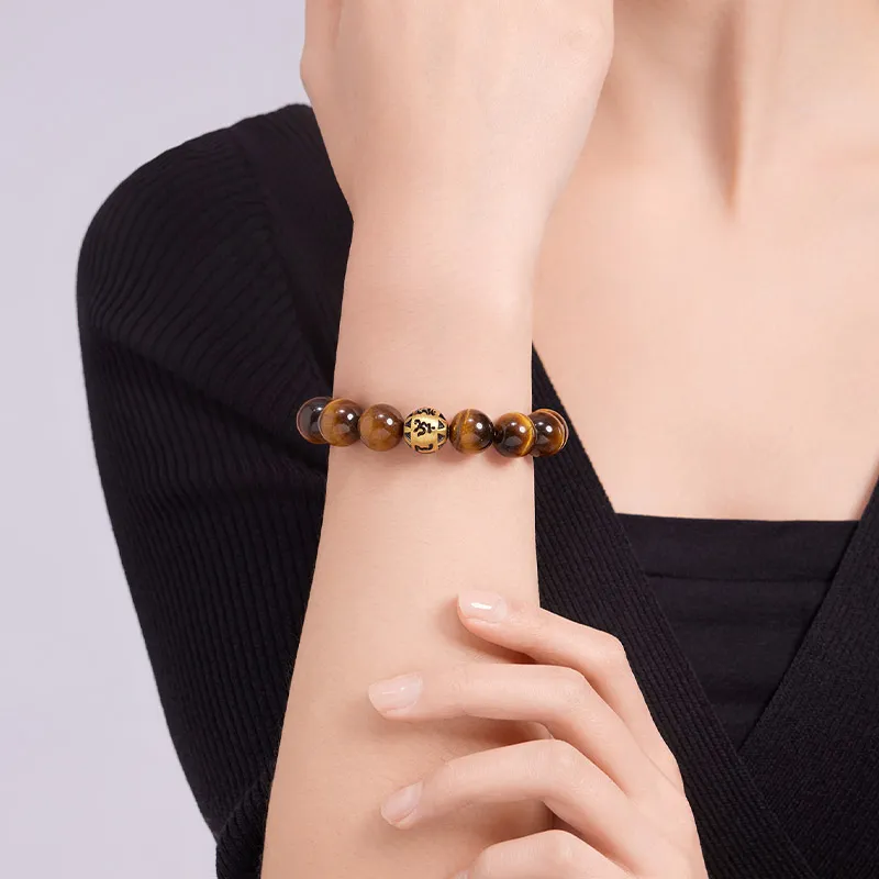 LIU GUI FU JEWELRY Natural Tiger's Eye Stone Bracelets Unisex-4