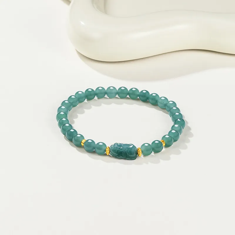 LIU GUI FU JEWELRY Bean Type Jadeite Bracelets Unisex-3