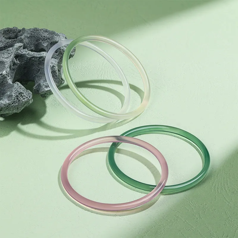 LIU GUI FU JEWELRY Chalcedony Jade Bangles Women's-10