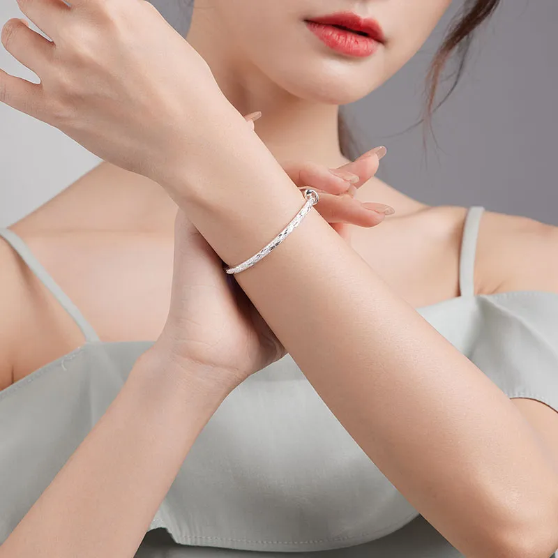 LIU GUI FU JEWELRY 990 Silver Bangles Women's-4