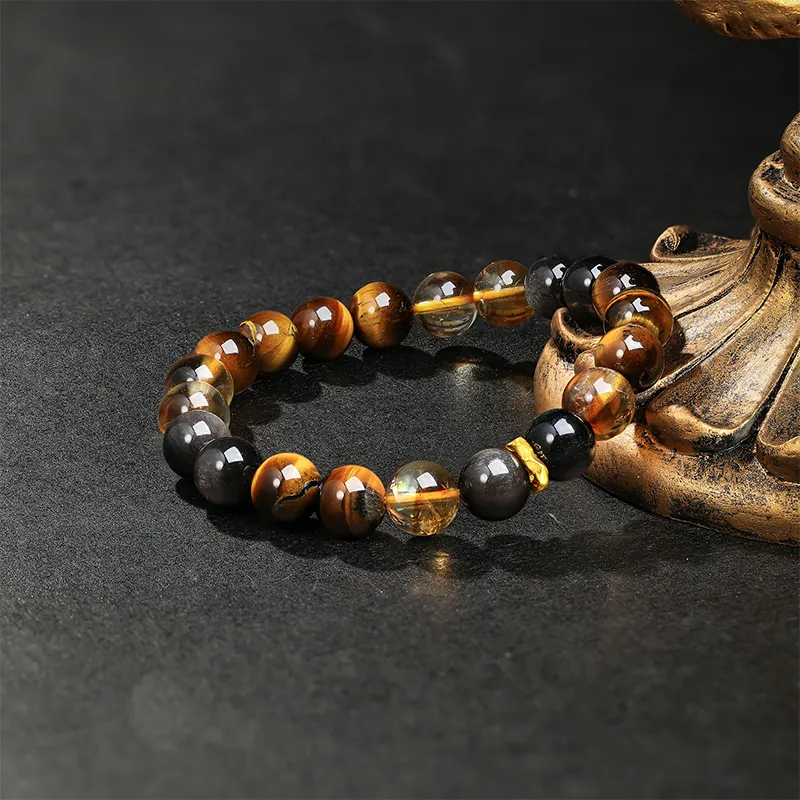 LIU GUI FU JEWELRY Tiger's Eye Stone Bracelets Women's-3