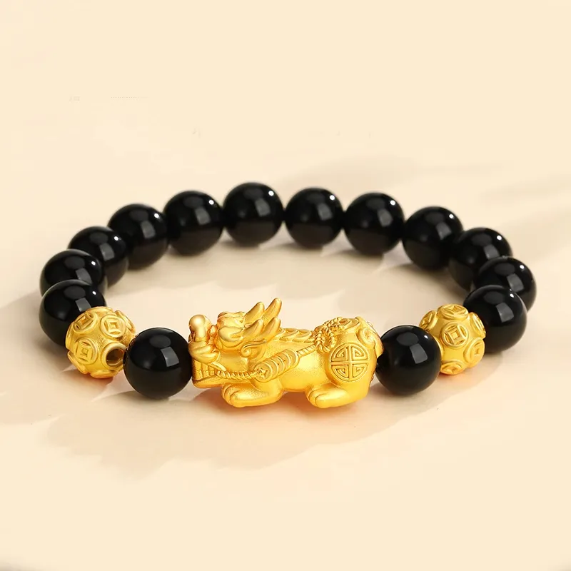 LIU GUI FU JEWELRY Obsidian Bracelets Unisex-1