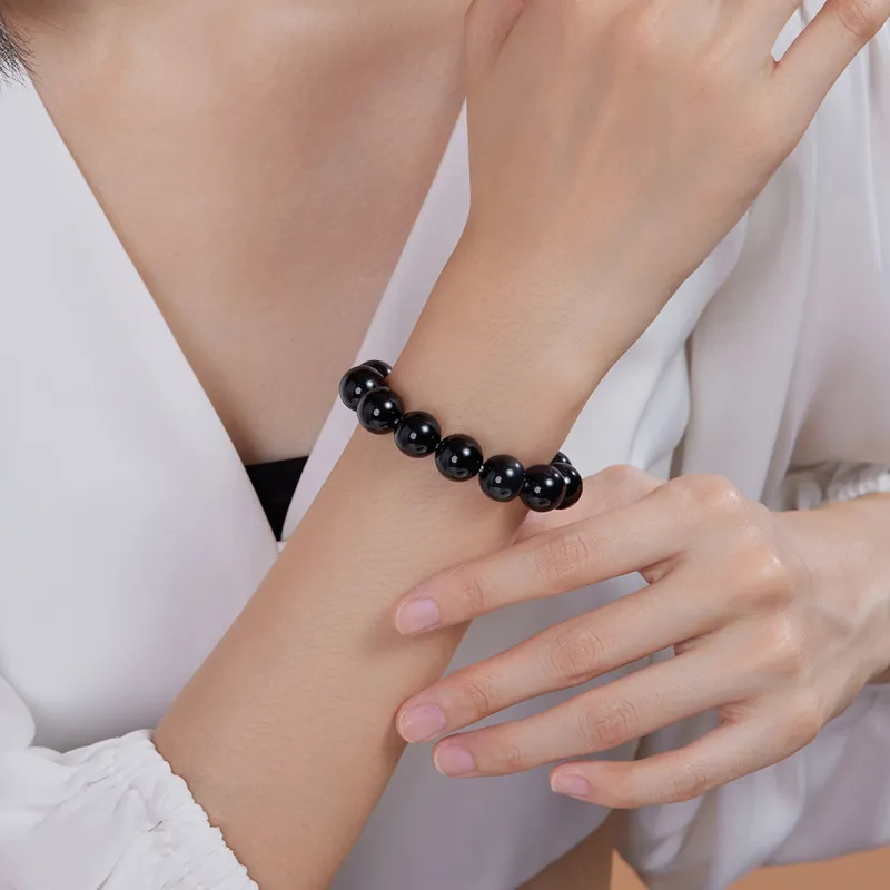 LIU GUI FU JEWELRY Obsidian Jade Bracelets Women's-4