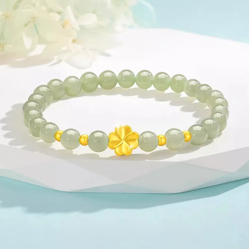 LIU GUI FU JEWELRY Hetian Jade Bracelets Green Jade Unisex-1