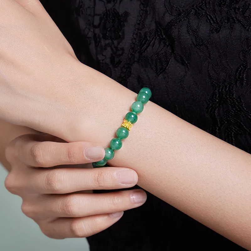 LIU GUI FU JEWELRY Natural African Emerald Bracelets Women's-3