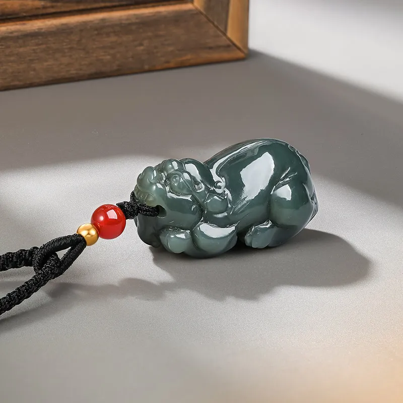 LIU GUI FU JEWELRY Hetian Jade Green Jade Unisex-2