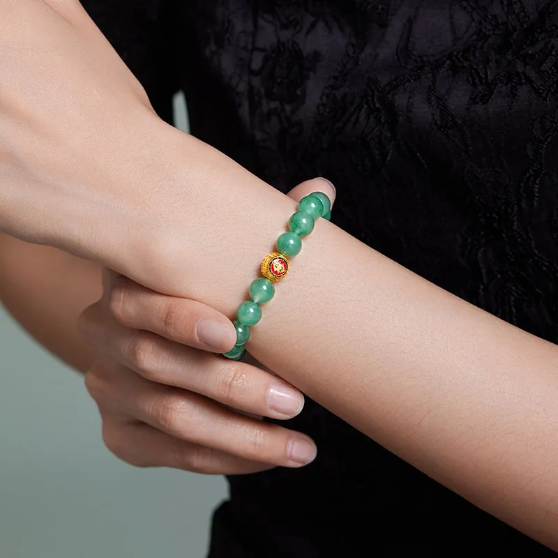 LIU GUI FU JEWELRY African Emerald Bracelets Women's-5
