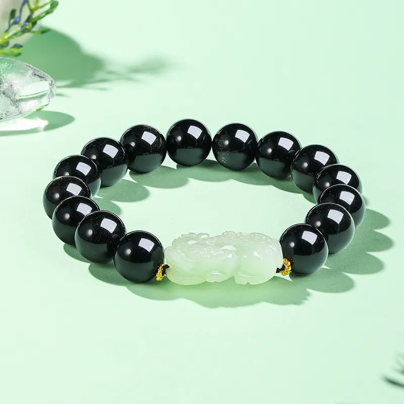 LIU GUI FU JEWELRY Bracelets Pale Greenish White Jade Women's-3