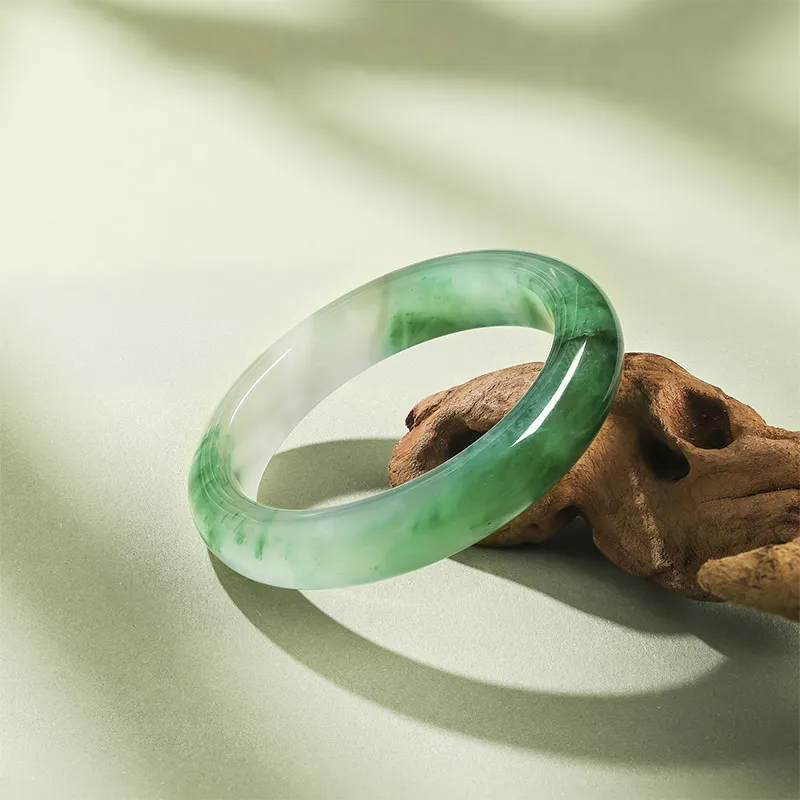 LIU GUI FU JEWELRY Natural African Emerald Bangles Women's-4