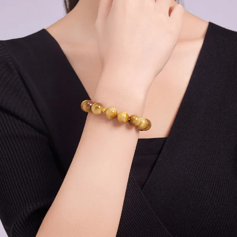 LIU GUI FU JEWELRY Tiger's Eye Stone Bracelets Unisex-4
