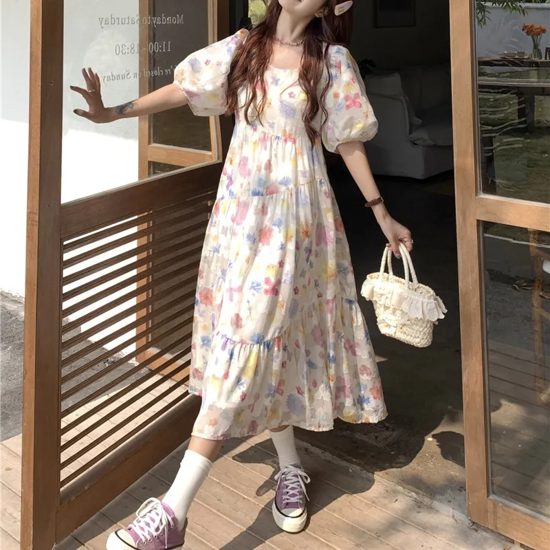 Local Gal Short-Sleeved Dresses Women's Galaxy Color Clouds-2