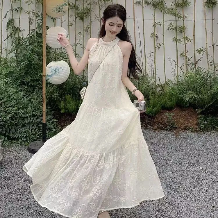 Pa33word Sleeveless Dress Style Women's Apricot Single Item-2