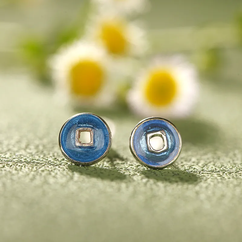 MYSHINE 925 Sterling Silver Stud Earrings Women's-1