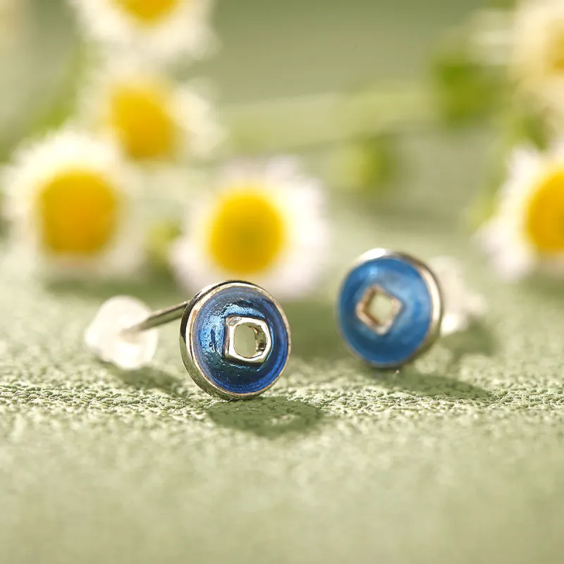 MYSHINE 925 Sterling Silver Stud Earrings Women's-2