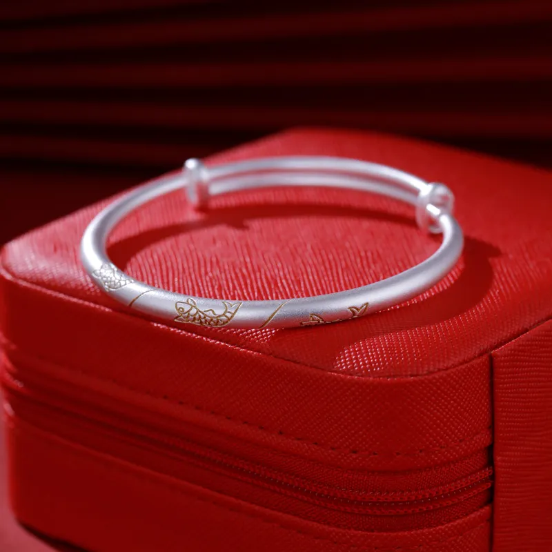 MYSHINE 990 Silver Bangles Women's-5