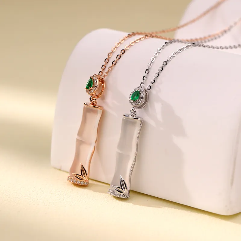 MYSHINE Chalcedony Necklaces Women's-3
