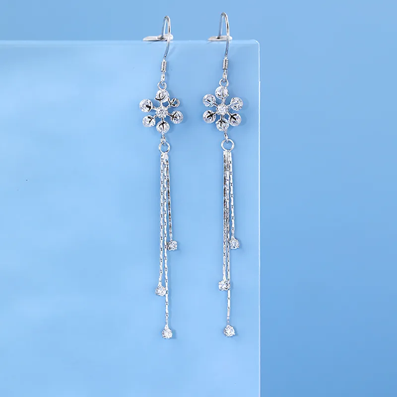 MYSHINE 925 Sterling Silver Drop Earrings Women's-1