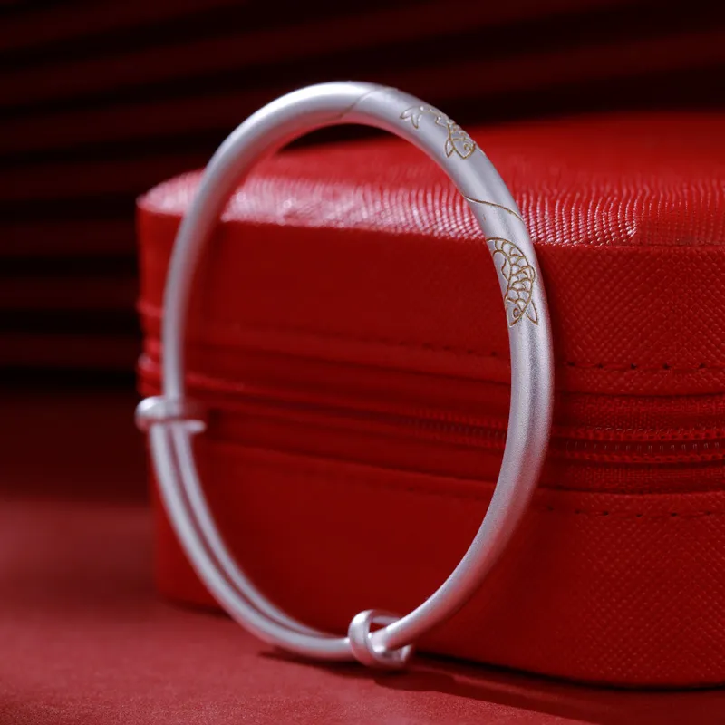 MYSHINE 990 Silver Bangles Women's-4