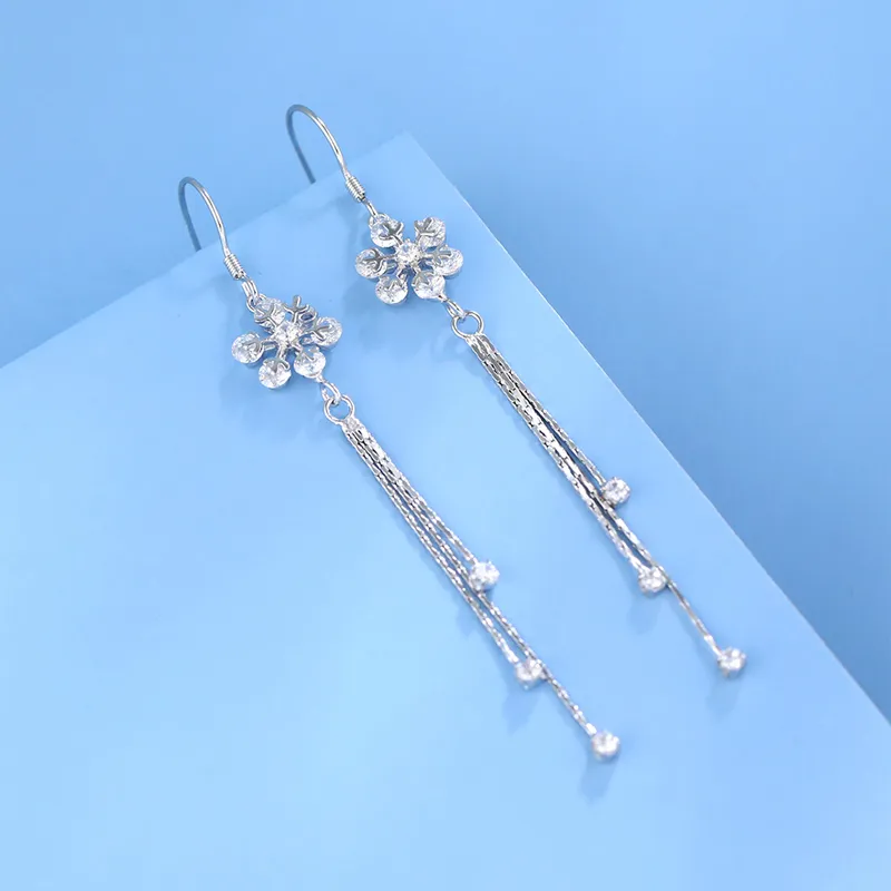 MYSHINE 925 Sterling Silver Drop Earrings Women's-4
