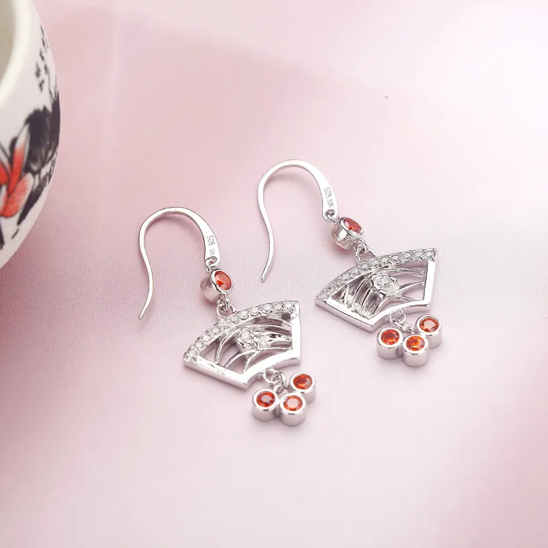 MYSHINE 925 Sterling Silver Earrings Women's-3