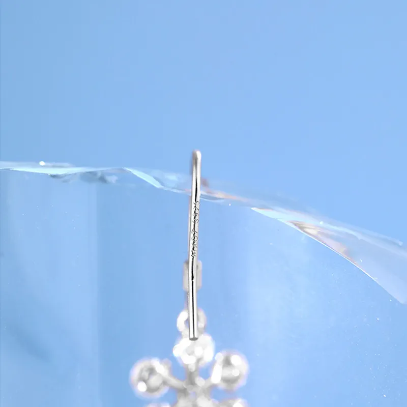 MYSHINE 925 Sterling Silver Drop Earrings Women's-2