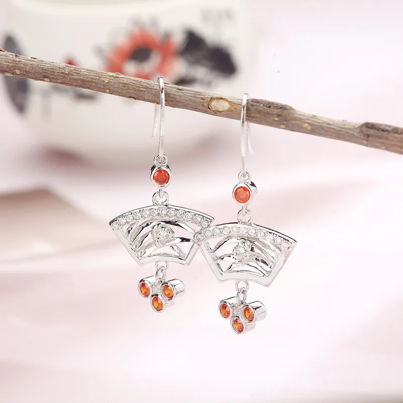 MYSHINE 925 Sterling Silver Earrings Women's-1