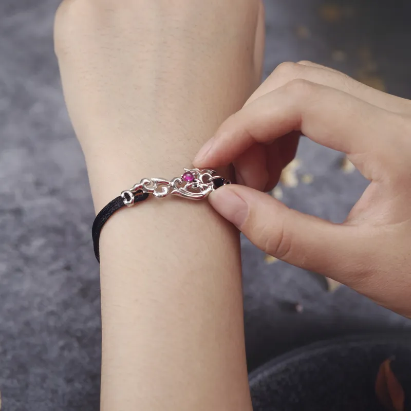 MYSHINE 925 Sterling Silver Bracelets Women's-5