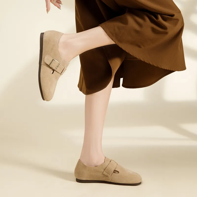 KEKAFU Women's Casual Shoes Women's Apricot/Camel-4