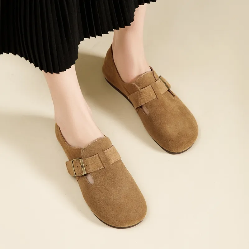 KEKAFU Women's Casual Shoes Women's Apricot/Camel-10
