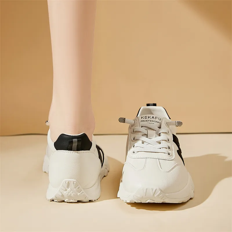 KEKAFU Lightweight Height Increasing Low Top Casual Shoes Women's-4