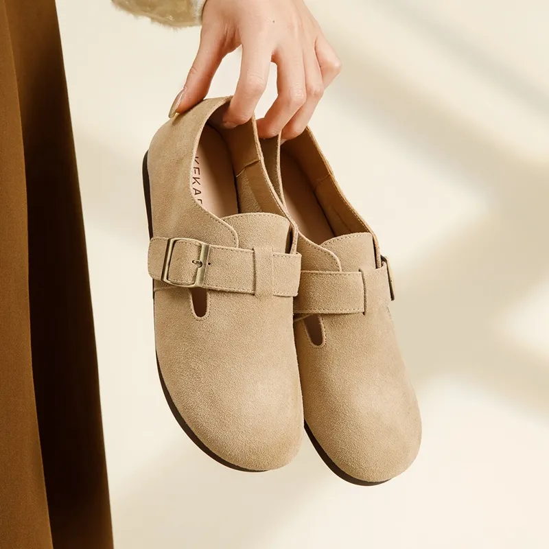 KEKAFU Women's Casual Shoes Women's Apricot/Camel-6
