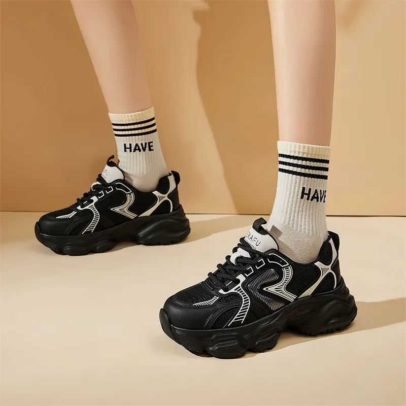 KEKAFU Cushioning, Wear Resistant Low Top Chunky Sneakers Women's-13