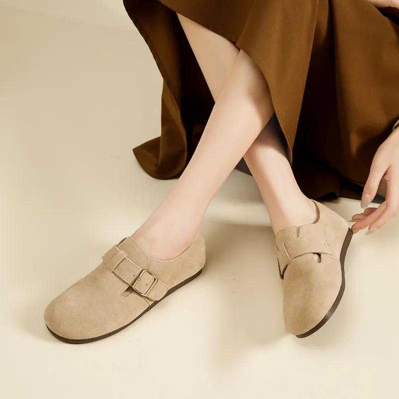 KEKAFU Women's Casual Shoes Women's Apricot/Camel-3