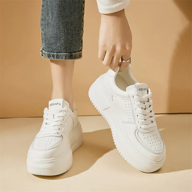 KEKAFU Wear resistant And Lightweight Low Top Skateboard Shoes Women's-5