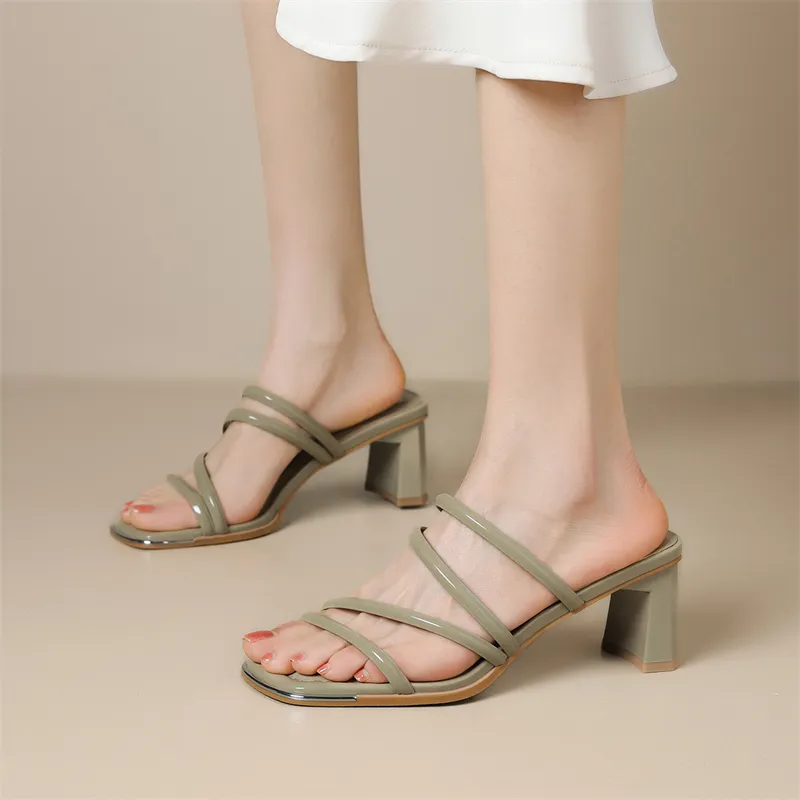 KEKAFU Chunky Heel High Heels 6.5cm Women's-22