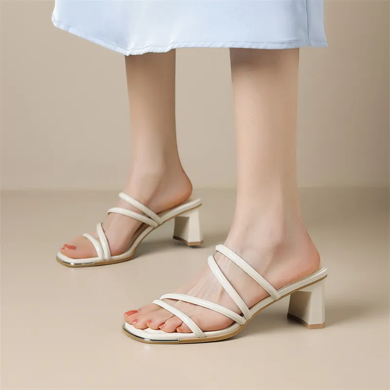 KEKAFU Chunky Heel High Heels 6.5cm Women's-13