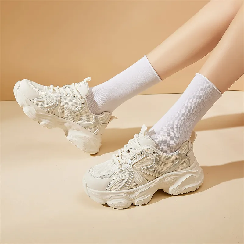 KEKAFU Cushioning, Wear Resistant Low Top Chunky Sneakers Women's-7