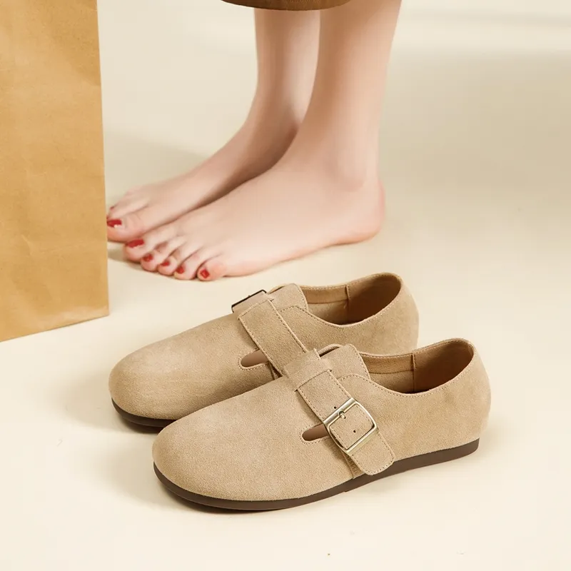 KEKAFU Women's Casual Shoes Women's Apricot/Camel-5