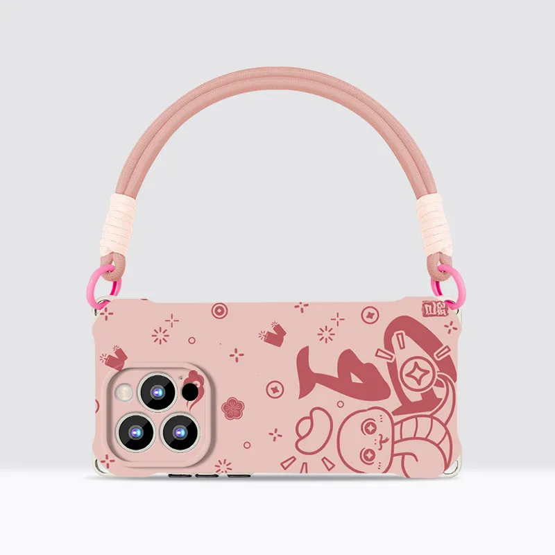 Sen Dog Silicone Material Lanyard Niche Crossbody Phone Cases Compatible With IPhone 16 Pro Max/Pro/Plus/15/14/13-10