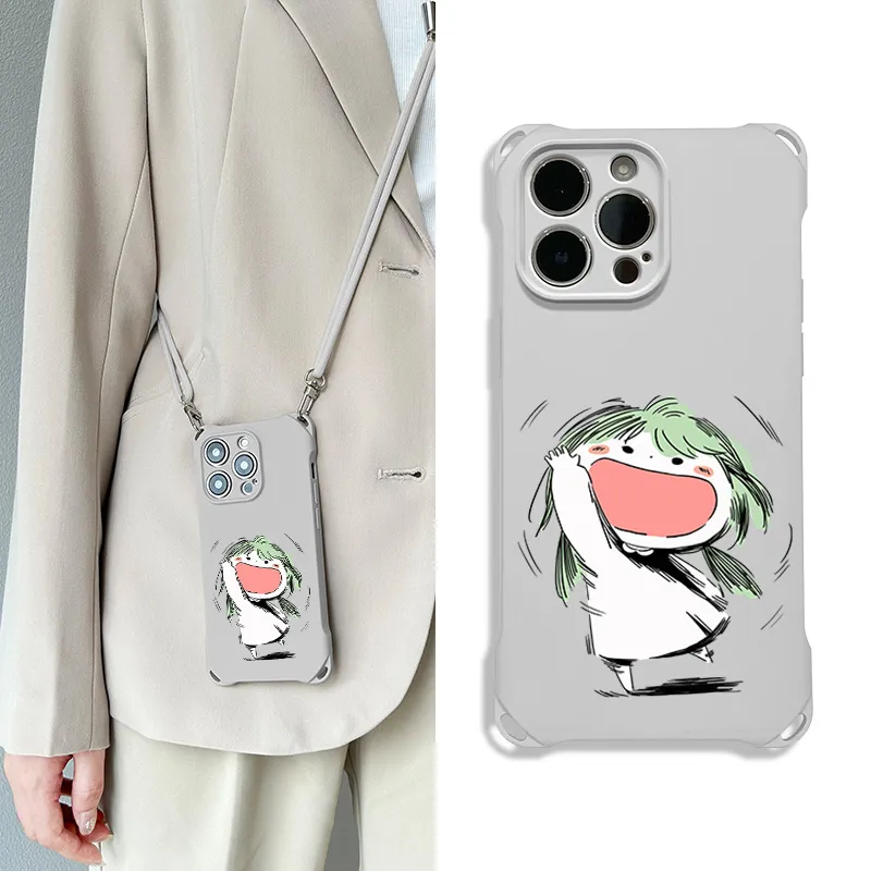 Sen Dog Silicone Material Square Lanyard Backpack Style Phone Cases Compatible With IPhone 16 Pro Max/Pro/Plus/15/14/13-3