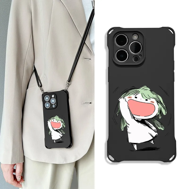 Sen Dog Silicone Material Square Lanyard Backpack Style Phone Cases Compatible With IPhone 16 Pro Max/Pro/Plus/15/14/13-7