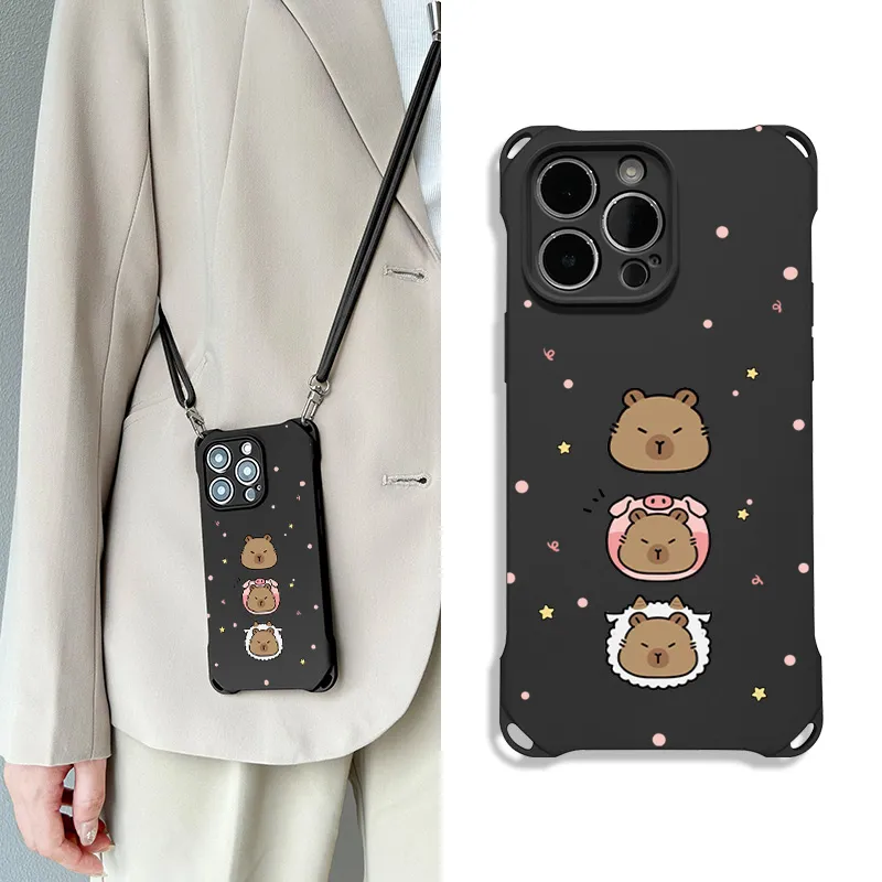 Sen Dog Silicone Material Backpack Style With Lanyard Phone Cases Compatible With IPhone 16 Pro Max/Pro/Plus/15/14/13-7