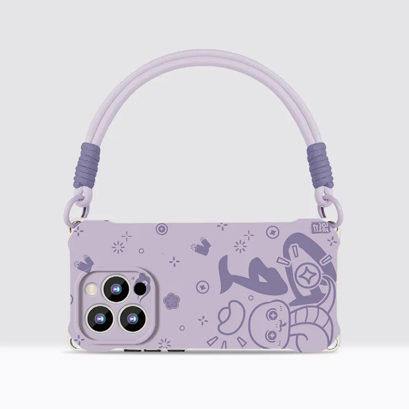 Sen Dog Silicone Material Lanyard Niche Crossbody Phone Cases Compatible With IPhone 16 Pro Max/Pro/Plus/15/14/13-8
