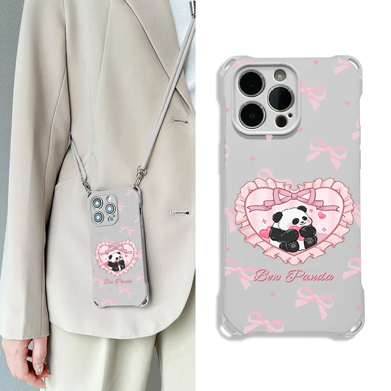 Sen Dog Silicone Material Square Lanyard Cute Creative Phone Cases Compatible With IPhone 16 Pro Max/Pro/Plus/15/14/13-7